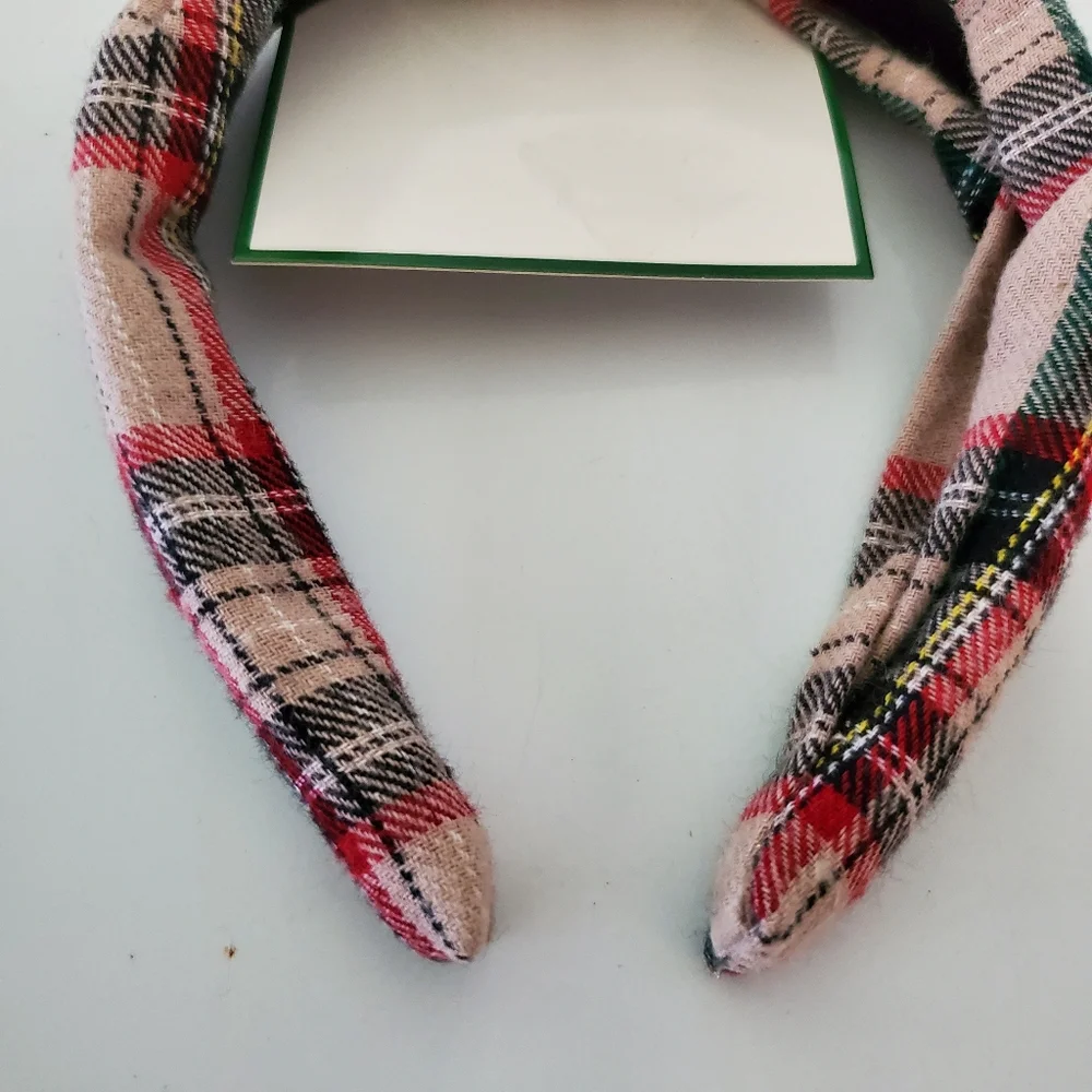 Christmas holiday plaid head band